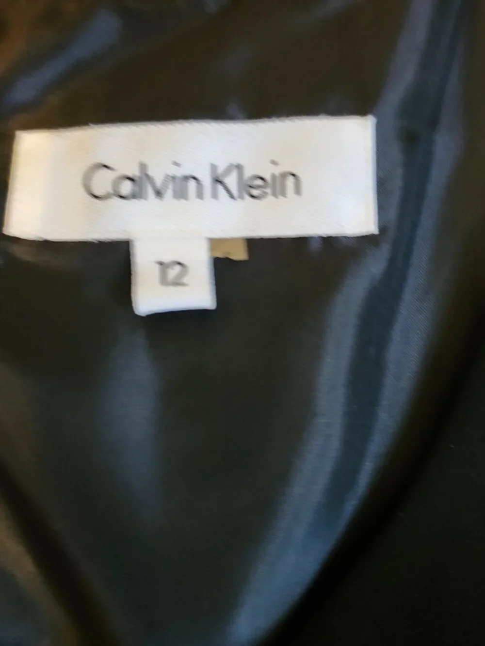 Calvin Klein Sheath Dress Womens Size 12 Black Sleeveless Career Office Midi